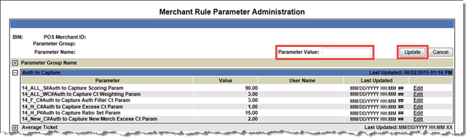 edit parameter